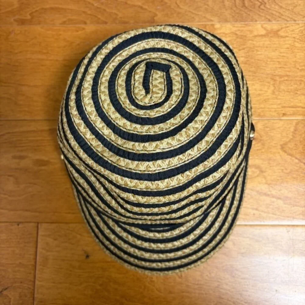 Eric Javits‎ Squishee Womens Newsboy Cap Stripe UPF 50+ Packable Beach Bohemian - Picture 3 of 9
